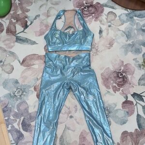 Shiny Blue Activewear Set